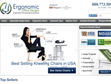 Tablet Screenshot of ergonomicofficedesigns.com